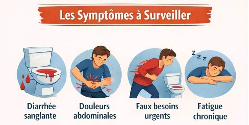 les symptomes typiques de la rch