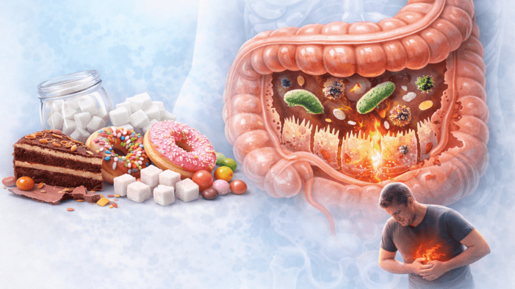 le role inflammatoire du sucre raffiné dans une mici ( rch )